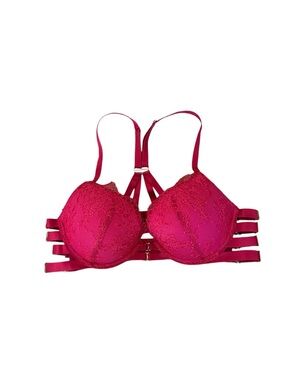 VS nwot Red Lace Strappy Push-Up Bra